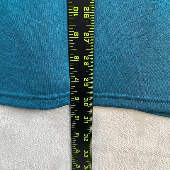 Champion Mens Shirt XXL Teal Long Sleeve Athletic Polyester Crew Neck Classic - Picture 5 of 6